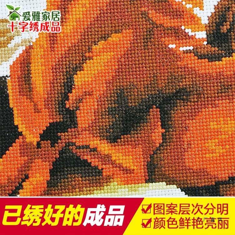 八骏图十字绣成品机绣马到成功2026新款线绣客厅系列已绣好的出售