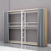 室组挂衣架衣帽架卧合转角置多物衣HAP橱加厚加粗功能床头柜简易