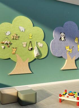 主毛毡板墙贴幼儿装园春天创题环纸境材料NOG成品教室布置班级文