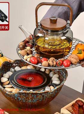 炉围炉煮茶n4HC4TSR家用璃室内烤茶煮茶器全器具电陶炉套煮茶电炉