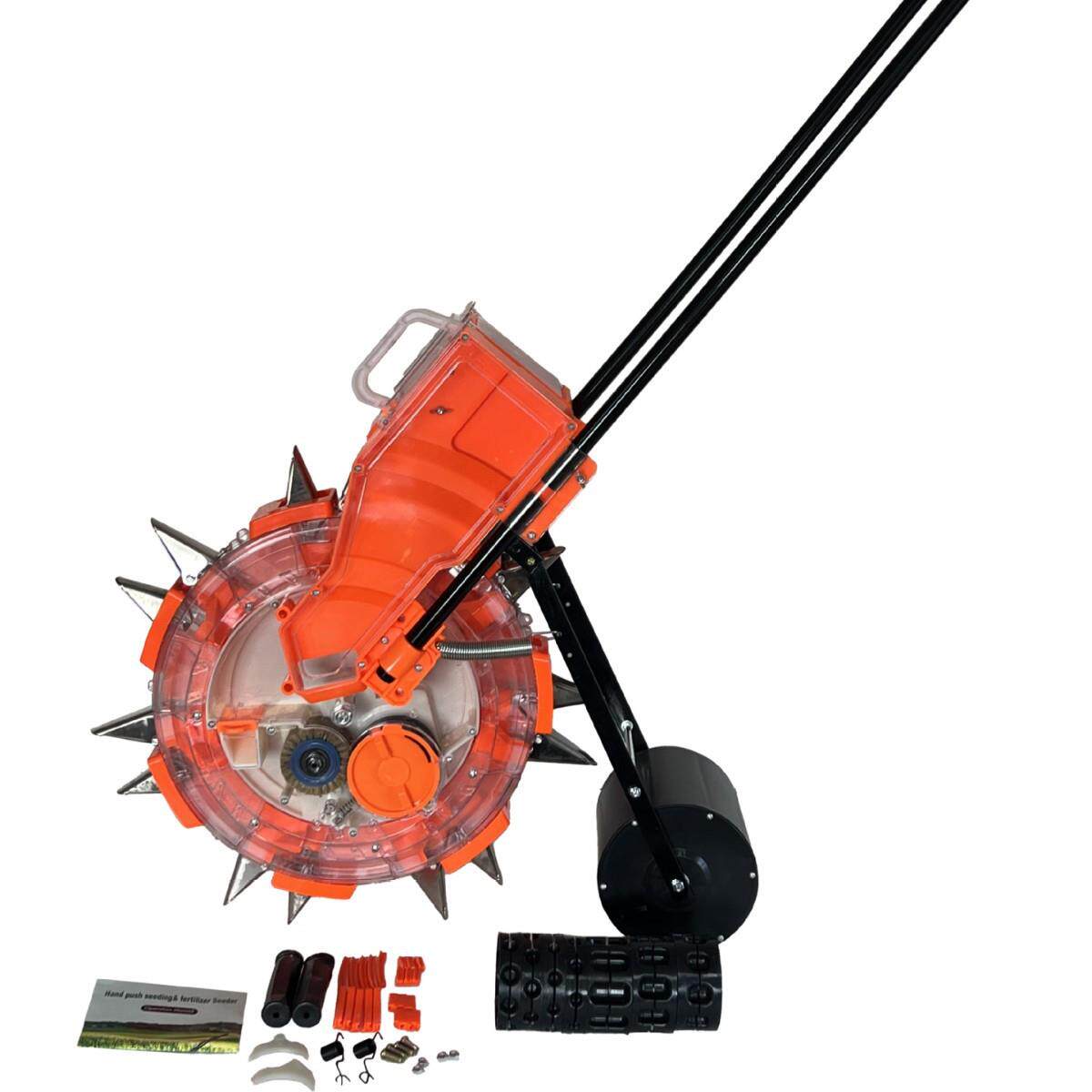 新款手推式双用播种施肥一体机玉米黄豆花生播种机可倒车