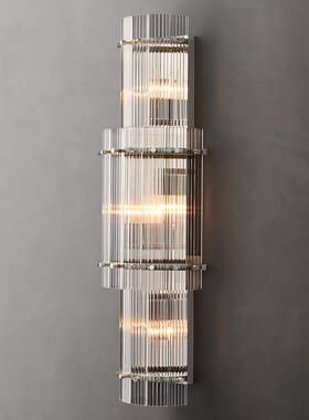后现代美轻奢式个性条R纹737玻璃H壁灯约复古简设计师客厅别墅灯