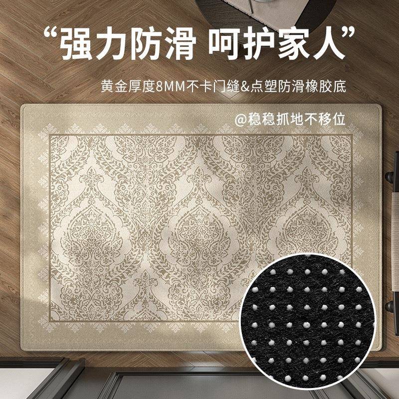 厅复古感户门地垫耐B原夏免脏洗防滑客地毯门垫进门口家用入脚垫
