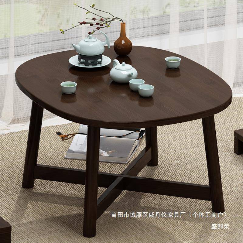 厂小圆AL796737桌榻榻米小茶几飘窗家小桌子茶桌用家卧室实木新中