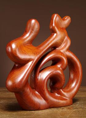 花梨木雕福字摆中式客厅电视柜台实木家约居装饰品意简创TQBJ104