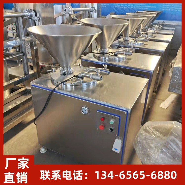 脆皮肠自动液压灌肠机 热狗肠立式罐装机器 蒜蓉肠加工生产设备