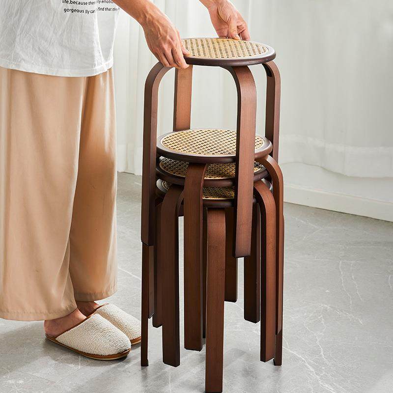 藤编圆凳小凳子家用矮凳加厚可收纳叠放备用板凳梳妆台简约餐凳子,农用物资,其他肥料,淘宝优惠券,粉丝福利购,淘宝优惠卷
