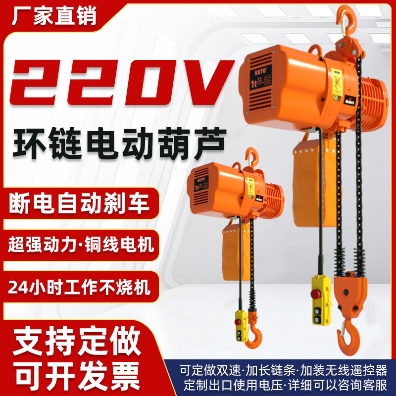 220V单相电环链电动葫芦起重机