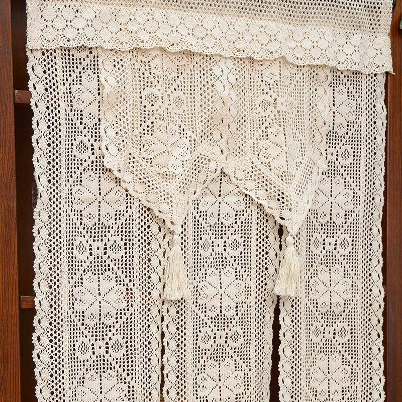 蓝秋绣坊复古园风织编织门帘生风QLZ水帘卫间钩挂帘厨房门帘田隔