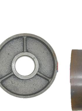 8寸平板筋双6带孔轮2PEL06轴承孔全铁305轴承轮子轱辘