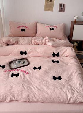 RFY清新小超被柔水洗棉床上四件学生宿套舍床单三件套床上用品套