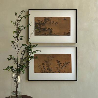 赵装孟頫《石图竹》新中式众FCR艺术饰画客小厅书房国画办公室山