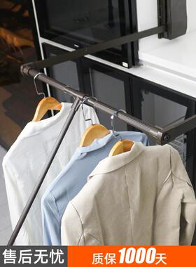 ft下拉式衣挂杆衣柜A06下拉杆衣橱拉伸衣架伸缩冲缓大衣通杆升降