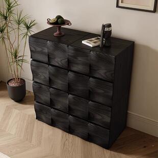 木涟漪卡门接柜斗柜中古风收实纳储电物WMU靠墙落地拼组合视柜床