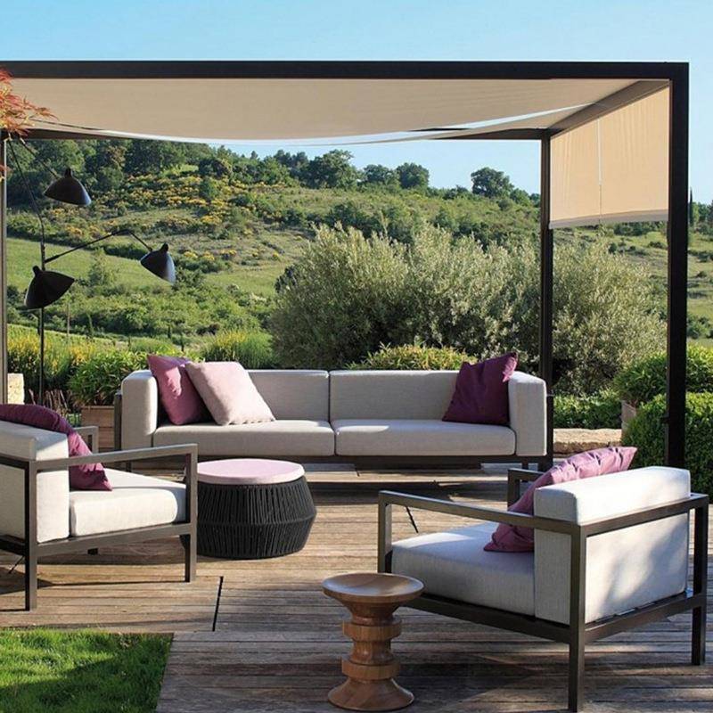 角沃登转室外庭院花户园露828台弧沙发防水形防雨防晒外沙发家具