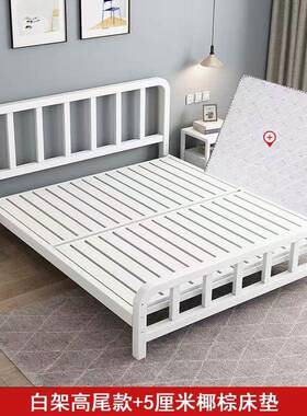现代简约铁艺床1DAK8家用1双单人床.5米公主铁床出租屋.铁架人床