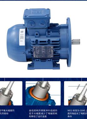 电万卧高W21166三相低压异步机铝壳电压马达低噪音式多交流宽电机