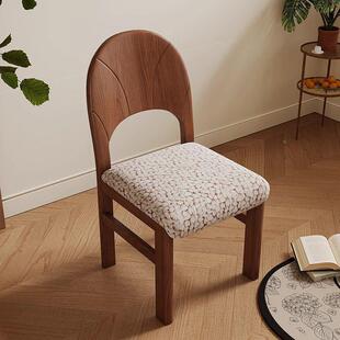 式中古设复风计法FIM师餐椅纯实古木白蜡木靠背椅艺术感创意化妆