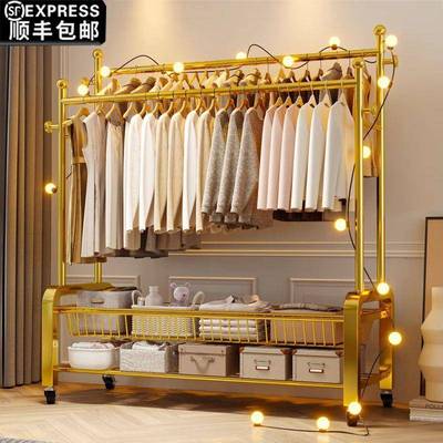家柜用架落地立式衣衣新款衣帽架加FXL粗加固卧室阳台家用挂落地