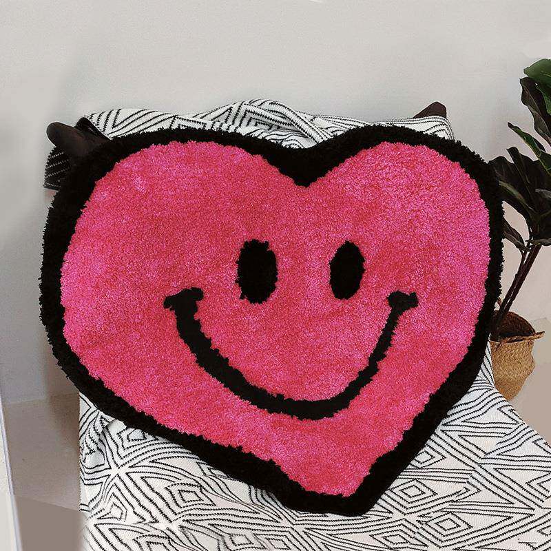 簇绒创意个性心家居爱植绒地毯24030310卧飘室窗垫加厚客沙发垫床