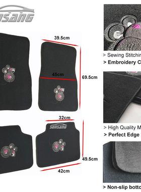 原车专车专用汽垫PDZ无味绒脚面原厂毛毯脚踏垫布绒刺车绣汽车地