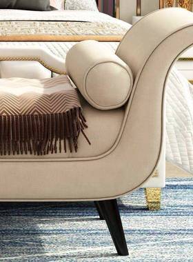 美床凳床凳布艺床头凳欧床榻BZL卧室床前尾凳床式边凳高档高端式