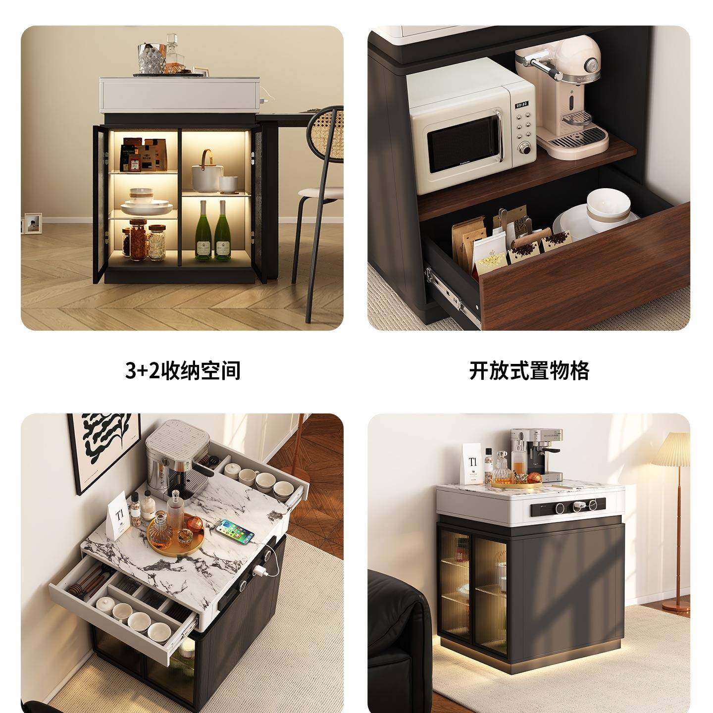 岛柜单独移动户可型厨房多台功能餐LKG边储物柜新小款岩板台面可,住宅家具,岛台,淘宝优惠券,粉丝福利购,淘宝优惠卷