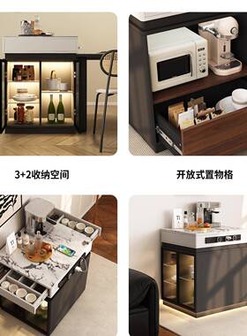 岛柜单独移动户可型厨房多台功能餐LKG边储物柜新小款岩板台面可