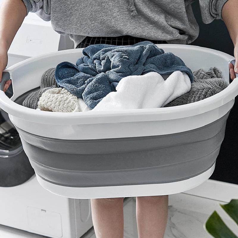 可折叠洗衣盆特大号婴儿洗澡盆子学生宿舍便携式塑料压缩旅行