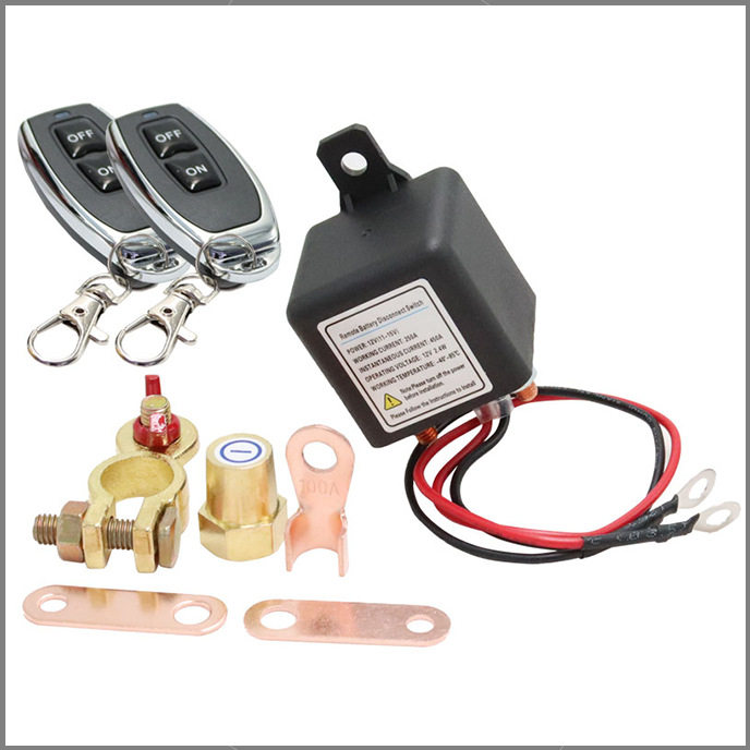200A12V24V汽车电瓶防漏电跑电继电器车用遥控断电开关