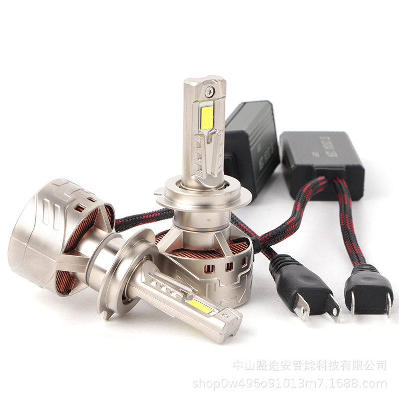 H11大灯LED锌合金双铜管H4远近一体240W车灯超亮H7汽车9005前照灯