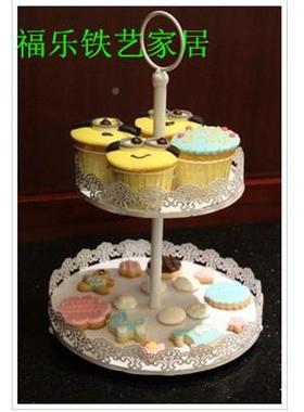 欧式铁蛋糕子婚庆道下午艺KXS茶三层点架具心盘甜品台多层蛋糕盘
