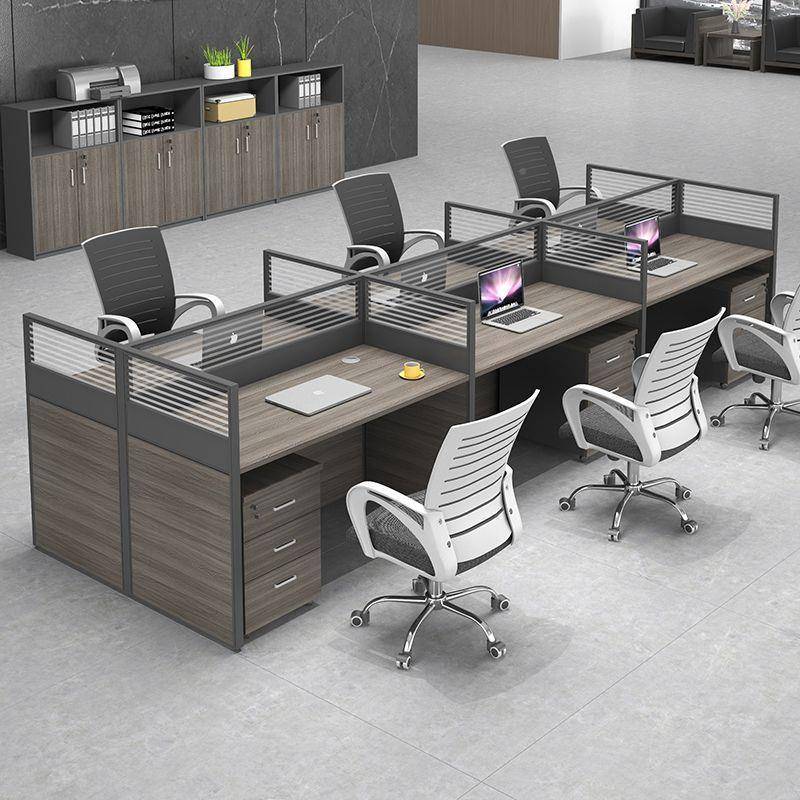 308现简套约职员桌椅组合一整办公室桌隔断屏风办公电代脑办公桌