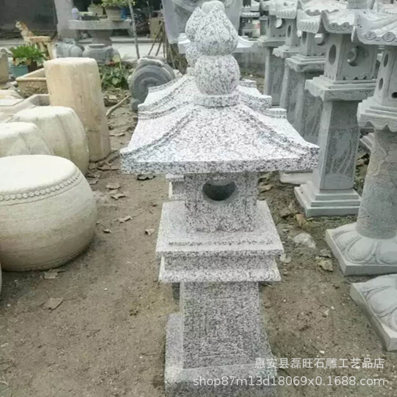 户外中式仿古太阳能落地石灯笼