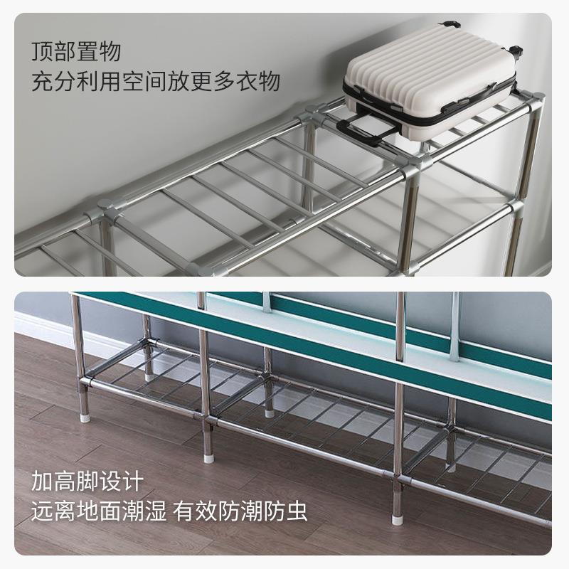 柜简易卧家用新款室布衣柜衣橱组装出租收衣GQD纳加厚挂柜子衣柜