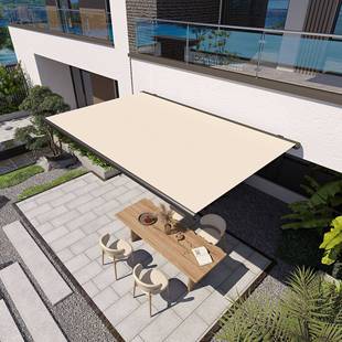 折叠遮阳棚电动伸缩式全盒遮阳篷户外阳台庭院门面带盒盖遮雨篷