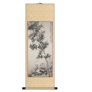 F9D茶室挂画卷轴山水F768JJM7画O办公室国画新中书房画客厅装饰式