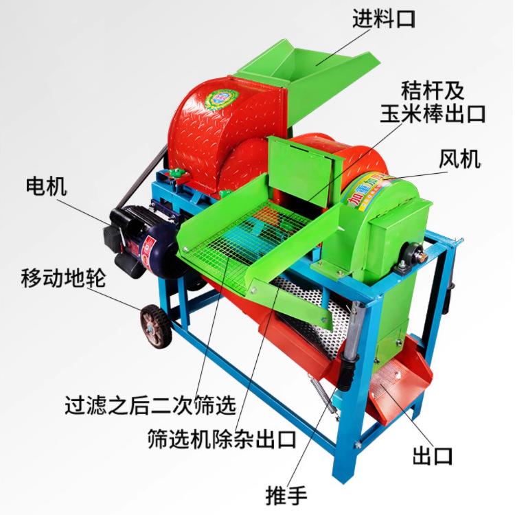 小型家用稻谷脱麦籽粮粒机220V打机小GDA麦水稻高粱黄豆谷子油菜