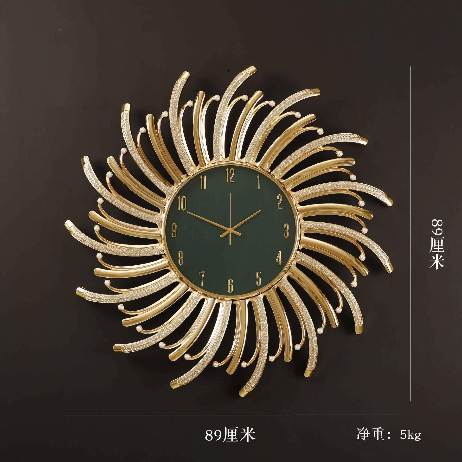 奢时尚钟表客创意装轻饰挂家用简约大气时钟SOZ静厅音挂墙钟23钟0