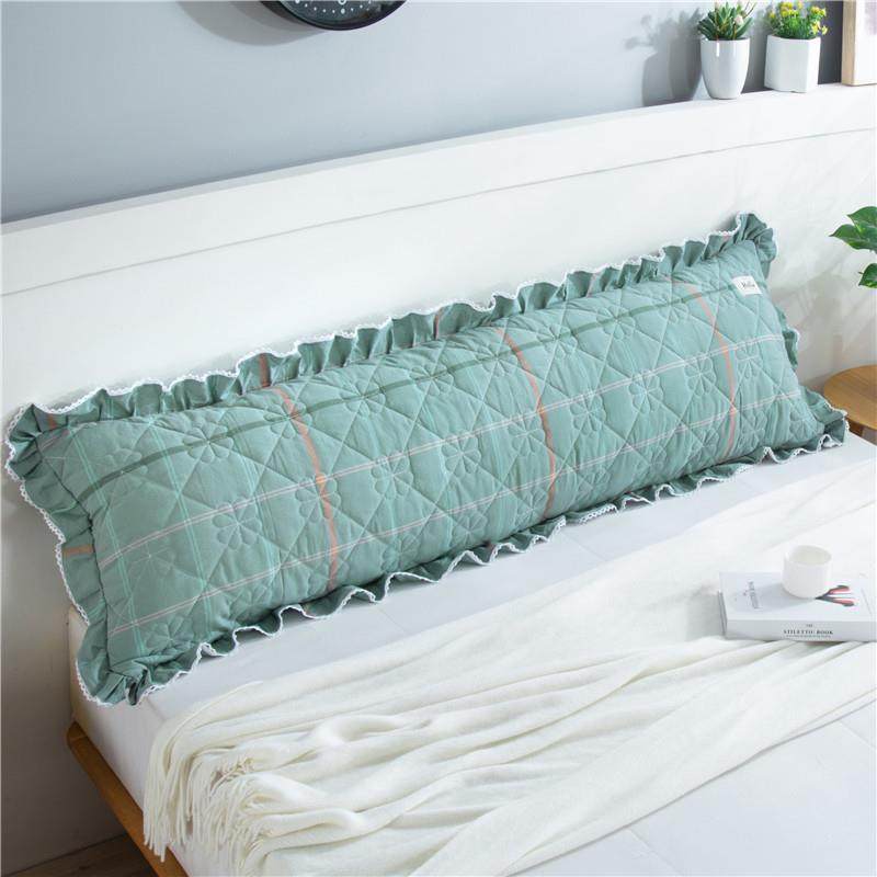 纯棉水洗夹棉加厚棉侣长枕套全棉花双人家用拉链边式情枕头JLYCZT