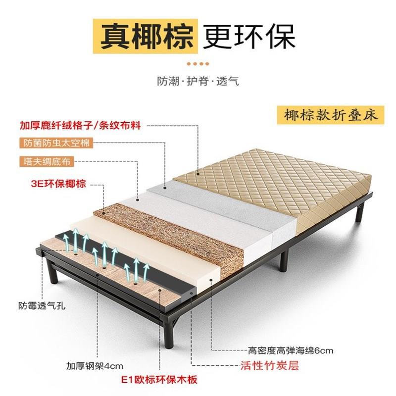 日式折叠床家用成人加耐固办用单2010999人床公午小户型拼床酒店