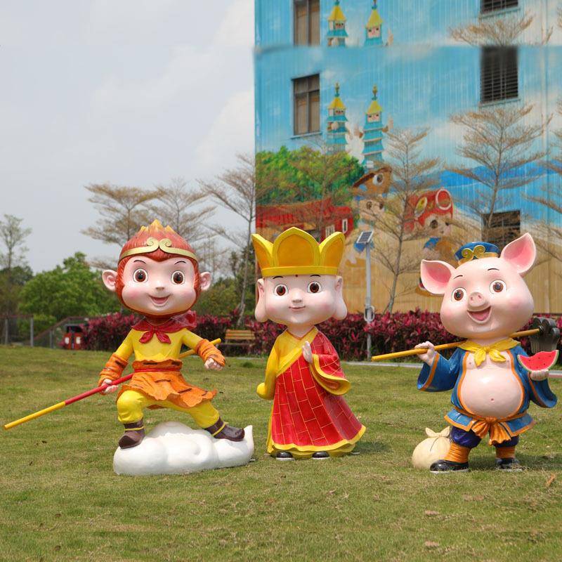 户外西游记师西游记徒四雕人八摆件孙悟空猪戒园塑公景点园林景观