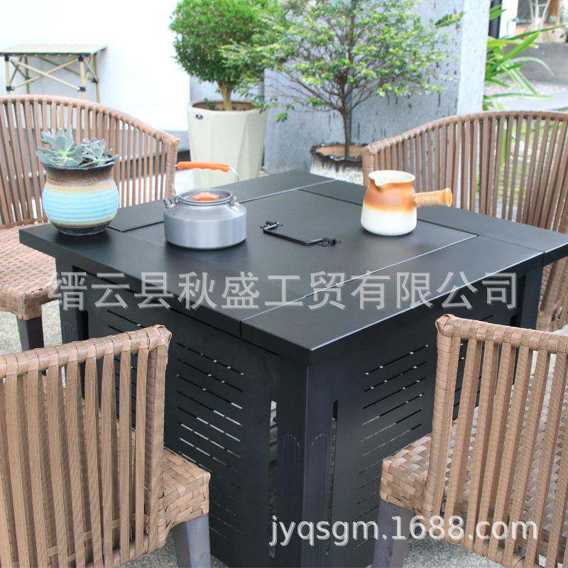 烤架8702炉茶家具桌子火盆围炉取器方形户外无烟烧烤炉煮庭暖院烤
