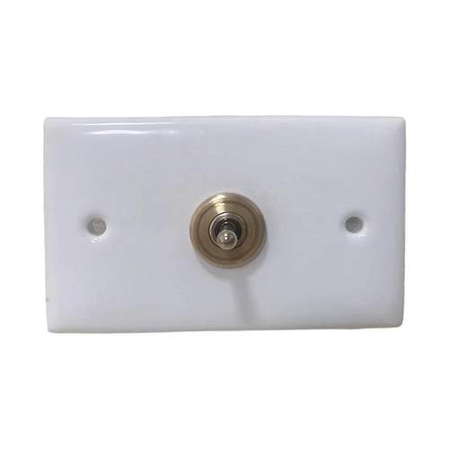 现货复民宿拨开关陶瓷白色家用酒店开关双面板杆WZZ单三开墙壁开