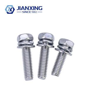 字304不锈钢凹外六角十三组合穴951栓方头平垫弹螺垫螺丝钉M4M5M6