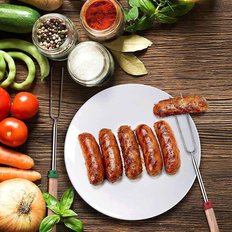 不套锈钢BBQFKC45T烤签装烤肉串加厚烧烧烤针4烤5CM亚马逊可伸缩