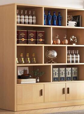 木实酒家柜落地置物柜断柜客厅用客厅摆隔放PLQ学生书柜