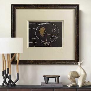 胡安米罗现代简约抽象古艺术装饰画玄中风卧室壁画客厅关HY-497沙