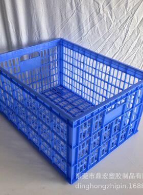 大加厚号一ASV米长塑料网周转筐蓝色格带料轮塑筐服装厂分拣框