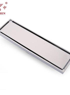 8x30卫生间长方形淋浴房加长大排量隐形全铜防臭防虫防堵长条地漏